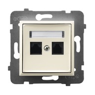 OSPEL ARIA GPK-2U/K/m/27 Dvojitá počítačová zásuvka, kat.5e MMC