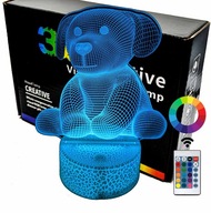 Psí nočná lampa 3D LED LAMPA Psí nočná lampa 3D LED LAMPA
