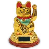 Sola Japanese Lucky Cat Maneki Neko Gold 12cm