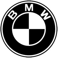 Samolepka s logom BMW, farba Čierna, rozmer 30X30cm, záruka kvality