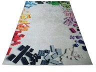 Farebný DIGITÁLNY koberec s kockami ako lego 120x180