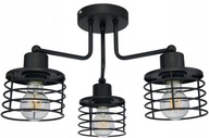 Podkrovné stropné svietidlo čierny Edison Led drôtený košík Luster čierny E27 Podkrovné stropné svietidlo čierny Edison Led drôtený košík Luster čierny E27