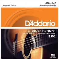 Struny pre akustickú gitaru D'Addario EJ10 10-47 Struny pre akustickú gitaru D'Addario EJ10 10-47