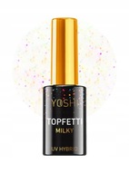 Hybridný lak na nechty Yoshi Top Topfetti Milky mliečny 10 ml Hybridný lak na nechty Yoshi Top Topfetti Milky mliečny 10 ml