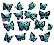 SADA MAGNETOV BOTTERFLY hologramové motýle SADA MAGNETOV BOTTERFLY hologramové motýle