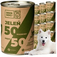 DEER DOG DEER mokré krmivo pre psov 50% vnútornosti 50% MÄSO 12 x 400 g DEER DOG DEER mokré krmivo pre psov 50% vnútornosti 50% MÄSO 12 x 400 g