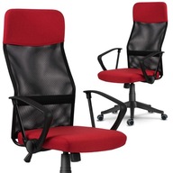 Kancelárska stolička Sofatel Sydney z mikrosieťoviny, červená a čierna