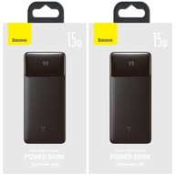 SET 2x BASEUS BIPOW POWER BANK 30000 mAh 3xUSB USB-C PD 15W 3A ČIERNA