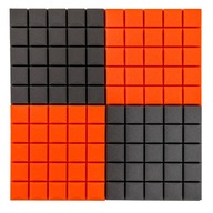 Akustické panely, sivá oranžová kocka, 1 m2 Akustické panely, sivá oranžová kocka, 1 m2