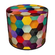 Pouffe s farebnými šesťuholníkmi - Faktor Pouffe s farebnými šesťuholníkmi - Faktor