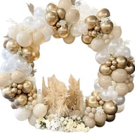 Balónová girlanda zlatá chrómová perla narodeninová svadba