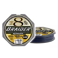Konger X8Braider rybársky splietaný vlasec 0,18mm 150m BLACK STRONG SMOOTH 1 bal. Konger X8Braider rybársky splietaný vlasec 0,18mm 150m BLACK STRONG SMOOTH 1 bal.
