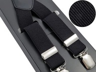 Čierne úzke Unisex traky v krabičke - 2,5 cm X1 Čierne úzke Unisex traky v krabičke - 2,5 cm X1