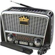 SOLÁRNE RÁDIO PRENOSNÉ RETRO NABÍJACIE SOLÁRNE USB