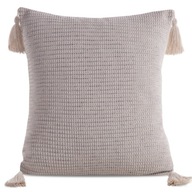 Obliečka na vankúš BOHO STYLE so strapcami, béžová a šedá, 45X45 Obliečka na vankúš BOHO STYLE so strapcami, béžová a šedá, 45X45