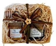 Deň učiteľov, košík, medová súprava 2x250g + tyčinka Deň učiteľov, košík, medová súprava 2x250g + tyčinka