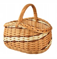 KRÁSNY prútený nákupný košík HUBY PICNIC XL KRÁSNY prútený nákupný košík HUBY PICNIC XL