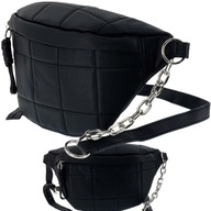 DÁMSKA TAŠKA NÁSTENNÁ CROSSBODY TAŠKA NA RAMENO ČIERNA PREŠÍVANÁ DÁMSKA TAŠKA NÁSTENNÁ CROSSBODY TAŠKA NA RAMENO ČIERNA PREŠÍVANÁ