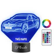 Nočná lampa Auto Škoda Super B Váš nápis Gravírovanie Darček 3D LED Nočná lampa Auto Škoda Super B Váš nápis Gravírovanie Darček 3D LED