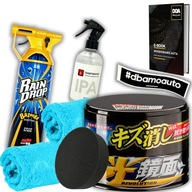 Soft99 New Scratch Clear Wax vosk 200g tmavý+ Rain Drop Bazooka 300ml + ipa