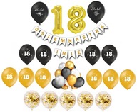 Sada balónových dekorácií 18. narodeniny Ľubovoľné meno Sada balónových dekorácií 18. narodeniny Ľubovoľné meno