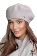 DÁMSKY BERET - vzor chrt - tmavá béžová - ARKADIA DÁMSKY BERET - vzor chrt - tmavá béžová - ARKADIA