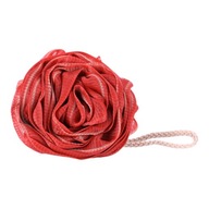 Podložka, špongia do kúpeľa v tvare ruže - červená
