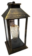 Lucerna s LED žiarovkou 14 x 29 cm ČIERNE ZLATÁ Lucerna s LED žiarovkou 14 x 29 cm ČIERNE ZLATÁ