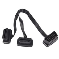 30CM plochý 16kolíkový ELM327 OBD2 samec na dvojitú samicu 30CM plochý 16kolíkový ELM327 OBD2 samec na dvojitú samicu