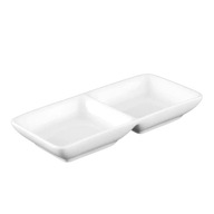 Delený tanier na občerstvenie a omáčky Wilmax 14,5 x 7,5 cm biely porcelán Delený tanier na občerstvenie a omáčky Wilmax 14,5 x 7,5 cm biely porcelán