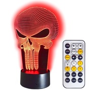 3D LED SKULL PUNISHER Nočná lampa + DIAĽK 3D LED SKULL PUNISHER Nočná lampa + DIAĽK