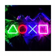 Neónové nočné svetlo PS4 Gaming symbol neónové LED nové Neónové nočné svetlo PS4 Gaming symbol neónové LED nové