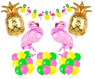 Sada havajských balónov s plameniakom Ananás Aloha Hawaiian Birthday Ananás Sada havajských balónov s plameniakom Ananás Aloha Hawaiian Birthday Ananás