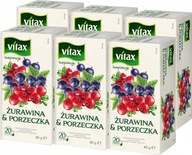 Vitax čaj brusnica a ríbezľa 20x2g x6