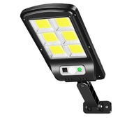 SOLÁRNA LAMPA 6XCOB 6000K SENSE. POHYB SÚMRAK. PIL