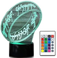 3D LED LAMPA PÁN PRSTENOV FARBA DREVA + DIAĽK 3D LED LAMPA PÁN PRSTENOV FARBA DREVA + DIAĽK