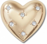 Špendlík na topánky Crocs Jibbitz Gold Encrusted Heart Špendlík na topánky Crocs Jibbitz Gold Encrusted Heart