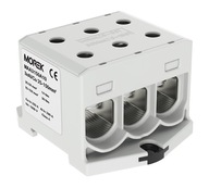 Konektor koľajnice 25-150mm2 sivý 6 otvorov AL/CU 4344 Konektor koľajnice 25-150mm2 sivý 6 otvorov AL/CU 4344