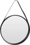 Podkrovné nástenné zrkadlo Black Frame, kruh 51x51cm