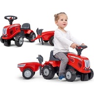 FALK Baby Mccormick červený traktor s prívesom