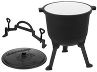 Liatinový poľovnícky kotlík 8 L ENAMEL INTERIÉR Liatinový poľovnícky kotlík 8 L ENAMEL INTERIÉR