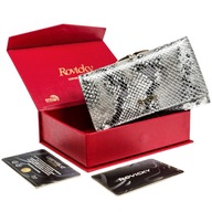 Strieborná priestranná dámska peňaženka Rovicky snake skin Strieborná priestranná dámska peňaženka Rovicky snake skin