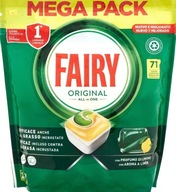 FAIRY Original Allin1 Lemon kapsule do umývačky riadu 71 kusov FAIRY Original Allin1 Lemon kapsule do umývačky riadu 71 kusov