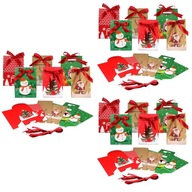 Prenosná Santa darčeková taška Darčeková krabička na sušienky 3 ks