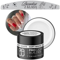 Gél na stavbu nechtov Palu Pro Light Soft White, mliečna biela + PILNÍK Gél na stavbu nechtov Palu Pro Light Soft White, mliečna biela + PILNÍK