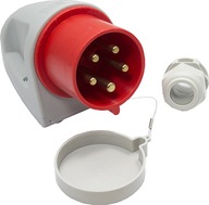 ZÁSTRČKA PEVNÁ 32A 5P 400V ČERVENÁ 6H IP44 ZÁSTRČKA PEVNÁ 32A 5P 400V ČERVENÁ 6H IP44