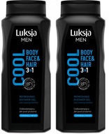 Luksja Men Cool 3v1 sprchový gél 500ml x2 Luksja Men Cool 3v1 sprchový gél 500ml x2