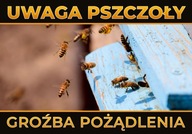Veľká výstražná tabuľa - lietajúce včely