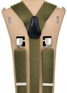 Zelené khaki jednofarebné hladké pánske traky Zelené khaki jednofarebné hladké pánske traky