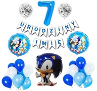 Set of Sonic Balloons Banner 7 Birthday Name Set of Sonic Balloons Banner 7 Birthday Name